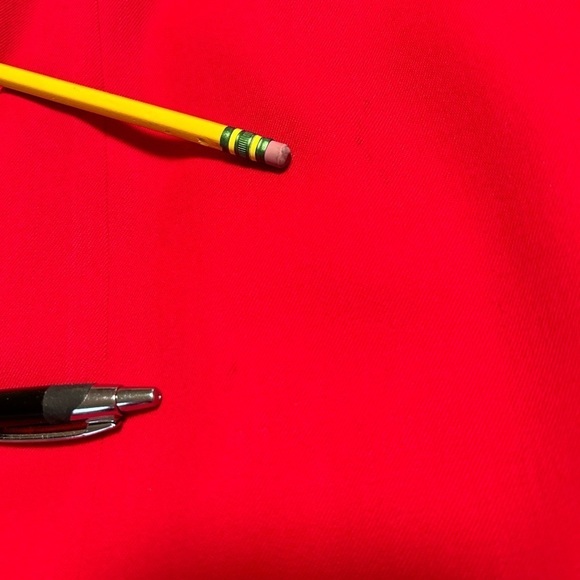 Vintage Red 100% Wool Midi Skirt Size 4 Beautiful with flaws - Picture 7 of 8